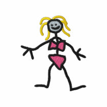 Girl with Bikini embroidered shirts