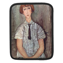 Girl with blouse by Amedeo Modigliani iPad Sleeves