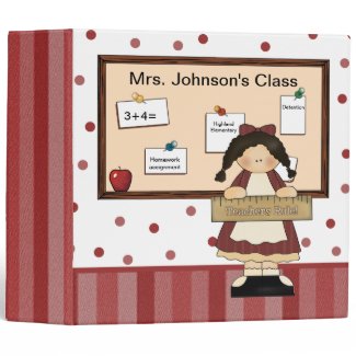 Girl with Bulletin Board Teacher's Binder