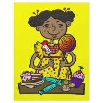 Girl With Candy and Cakes