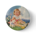 Girl with Chicks and Lamb Pins