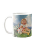 Girl with Chicks and Lamb Coffee Mugs