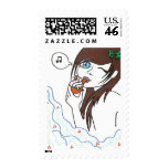 Girl with Cupcake Postage