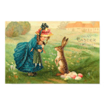 Girl With Doll and Rabbit posters