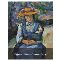 Girl With Doll By Paul Cézanne (Best Quality) Custom Flyer