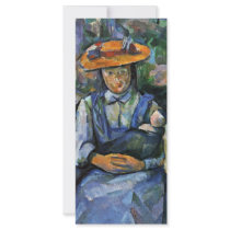 Girl With Doll By Paul Cézanne (Best Quality) Custom Rack Cards