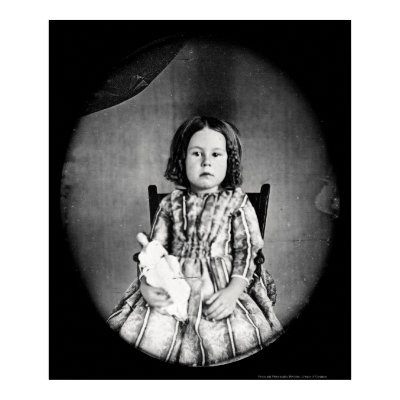 Girl with Doll Daguerreotype 1844 Poster by lc_prints