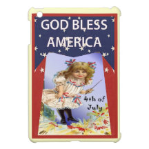 Girl with fire crackers iPad mini case