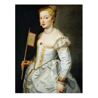 Girl with flag Peter Paul Rubens oil portrait Postcards