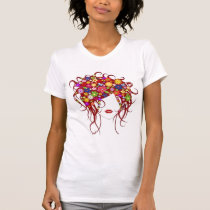 Girl with Flowers in her Hair t-shirts