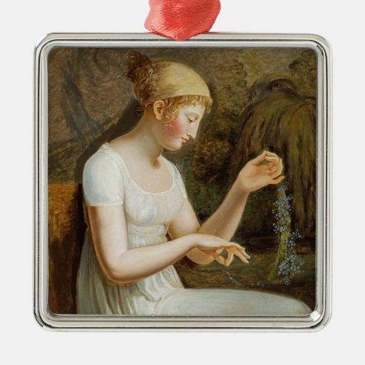Girl with Flowers Ornaments