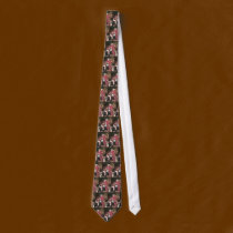 Girl with Foxhounds Vintage Art - by C. Barber ties