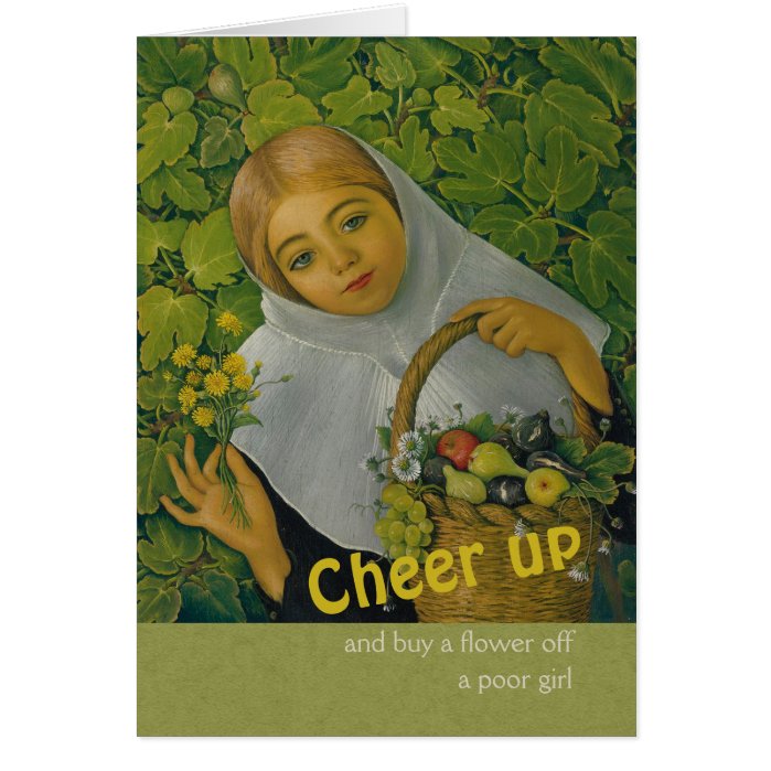 Girl with fruit and flowers CC0858 Birthday Card