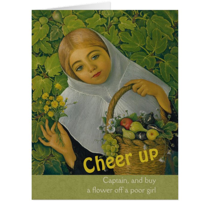 Girl with fruit and flowers CC0859 Large Birthday Card