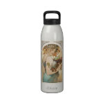 Girl with fruit - Mucha Reusable Water Bottles