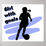 Girl with goals poster