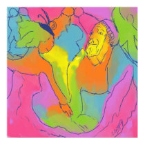 Girl With Green Hair Print