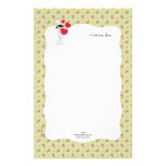 Girl with Hearts Motif - Customized Stationery