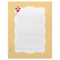 Girl with Hearts Motif - Letterhead Design