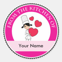 Girl with Hearts Motif - Stickers