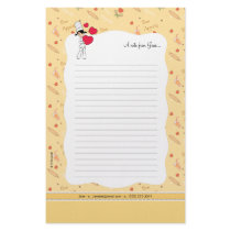 Girl with Hearts tif - Personalized Stationery