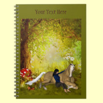 Girl With Horse Fantasy Art Notebook notebooks