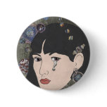 Girl With Kaleidoscope Eyes Button