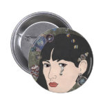 Girl With Kaleidoscope Eyes Button