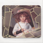 Girl with Lace Parasol Mouse Pad
