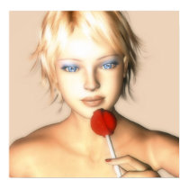 Girl With Lollipop posters