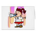 Girl With Megaphone Card