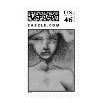 Girl With No Eyes (medium) postage