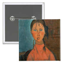 Girl with Pigtails, c.1918 (oil on canvas) Pins