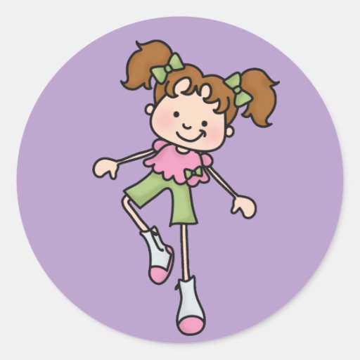 Girl with Ponytails stickers