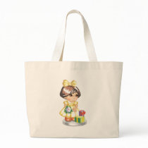 Girl with presents bags