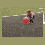 Girl with red balloon cards