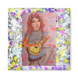 girl with red hair and ukulele magnets