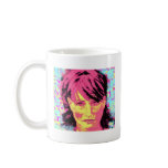 girl with red hair pop art mugs