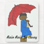 Girl With Red Umbrella Mousepad
