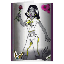 Girl with Rose cards