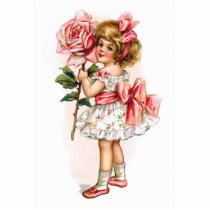 Girl with Rose Photo Cutout