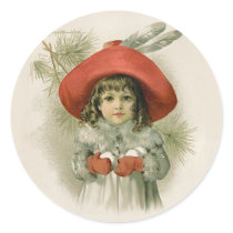 Girl with Snowballs stickers by Memory_Lane Girl with Snowballs stickers