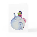 Girl with Tea Card