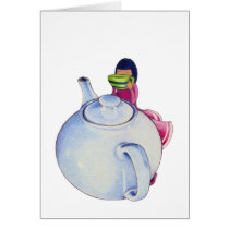 Girl with Tea Card cards