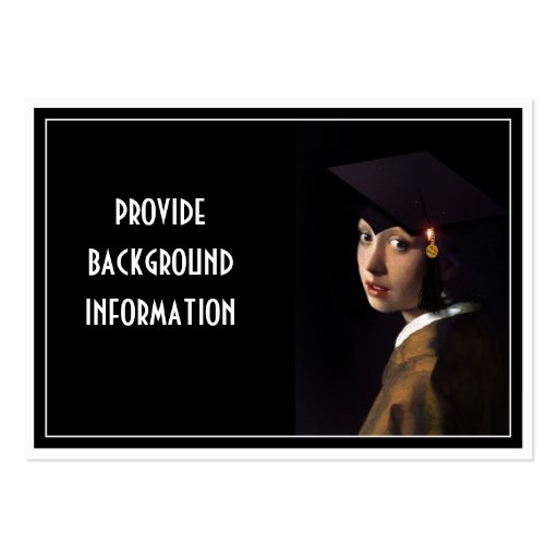 Girl with the Graduation Hat Business Card Template