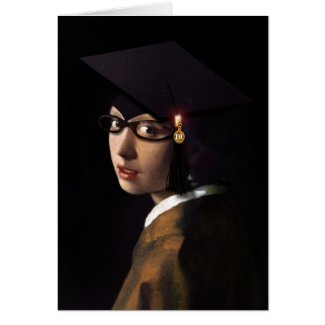 Girl with the Graduation Hat Greeting Cards