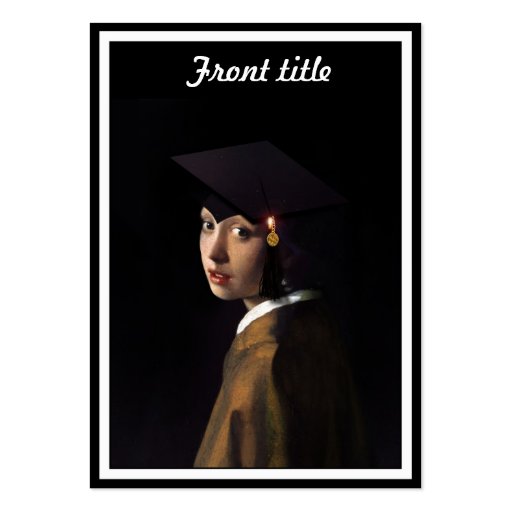 Girl with the Graduation Hat (Pearl Earring) Business Cards