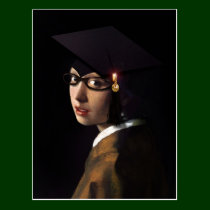 Girl with the Graduation Hat postcards