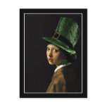 Girl With The Shamrock Earring (Irish Pearl) postcards