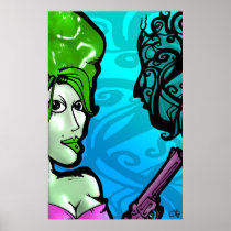 Girl with the Smoking Gun posters by jiveafro Girl with the Smoking Gun posters